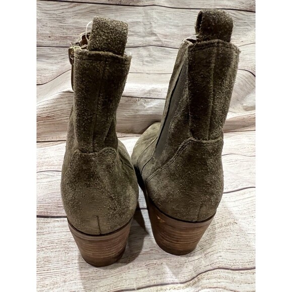 Franco Sarto Sager Suede Chelsea Ankle Boots in Olive Green Size 7 - Picture 9 of 11